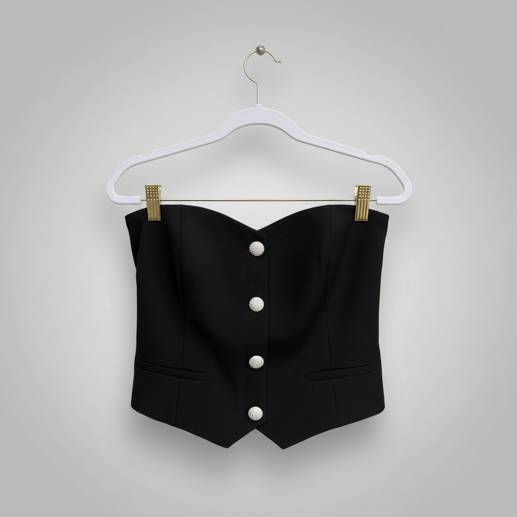 Generation Love Rhinestone Button Corset Top Size Small