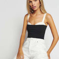 Reformation Two-Tone Contrast Trim Tank