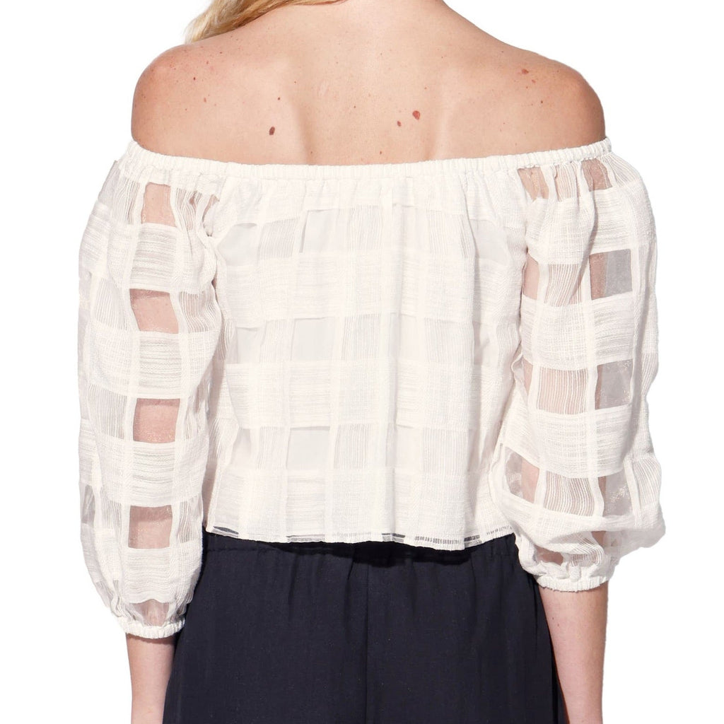Walter Baker Gracie White Off-Shoulder Top Size Small