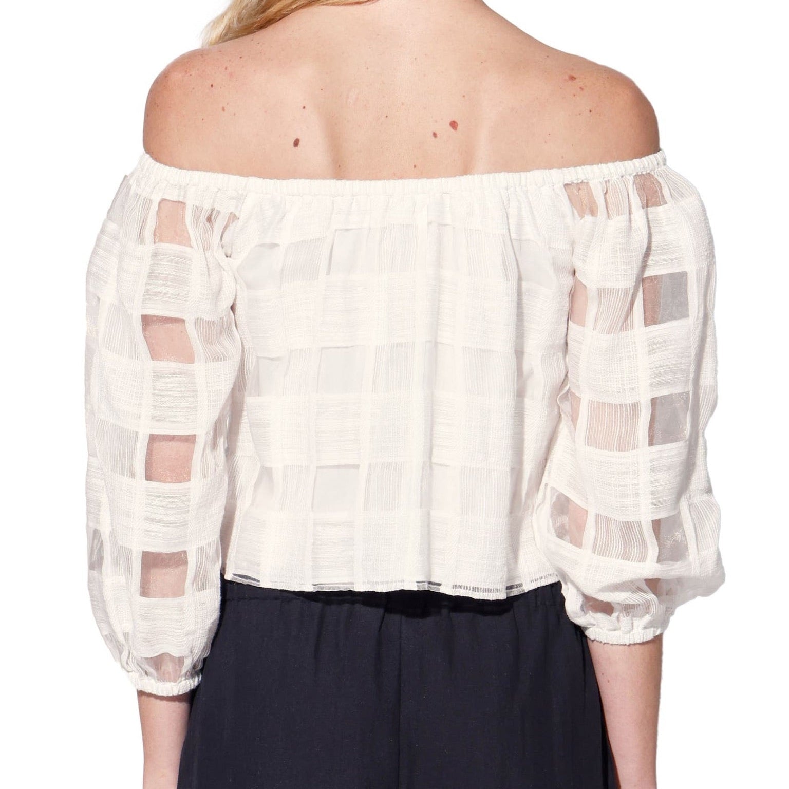 Walter Baker Gracie White Off-Shoulder Top Size Small