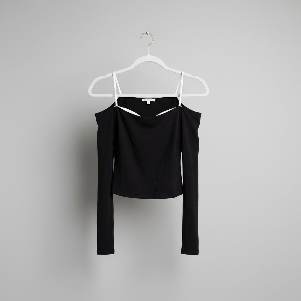 Reformation Two-Tone Off-Shoulder Top