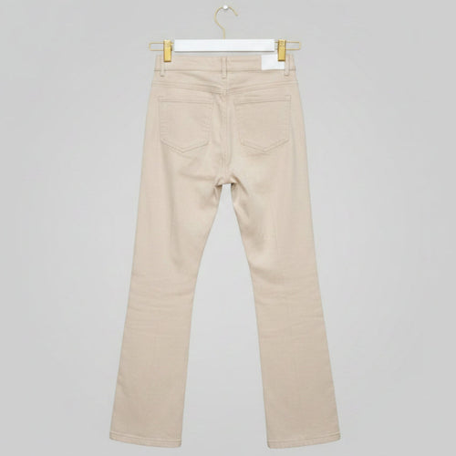 Absolu Paris Cream Sailor Pants – Metallic Buttons, Cotton Elastane, Size S