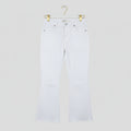 Hidden Los Angeles White Crop Flare Jeans Size 27