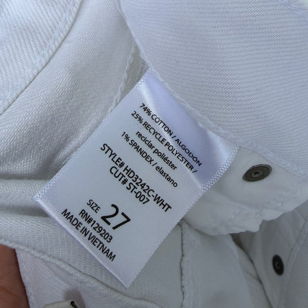 Hidden Los Angeles White Crop Flare Jeans Size 27
