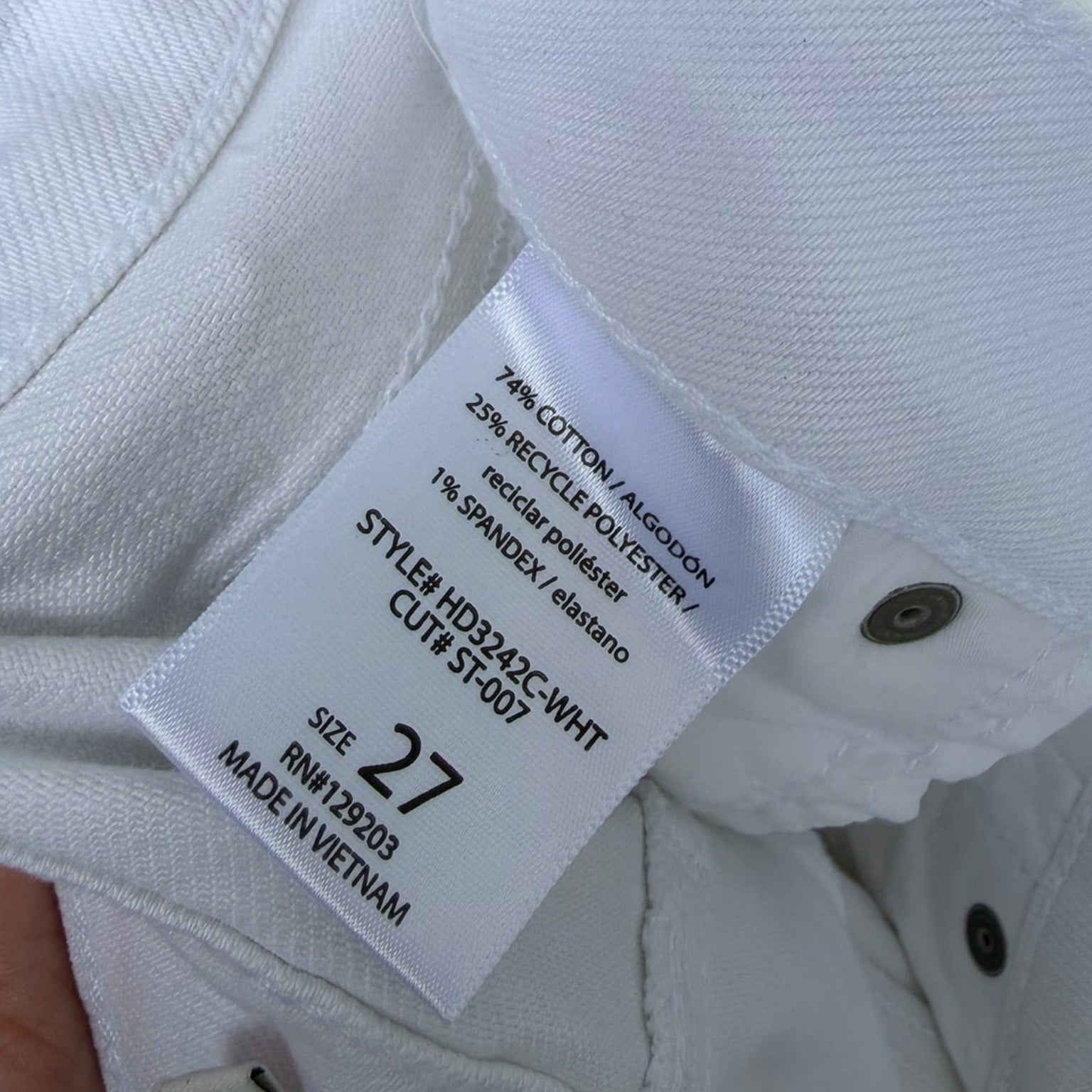 Hidden Los Angeles White Crop Flare Jeans Size 27