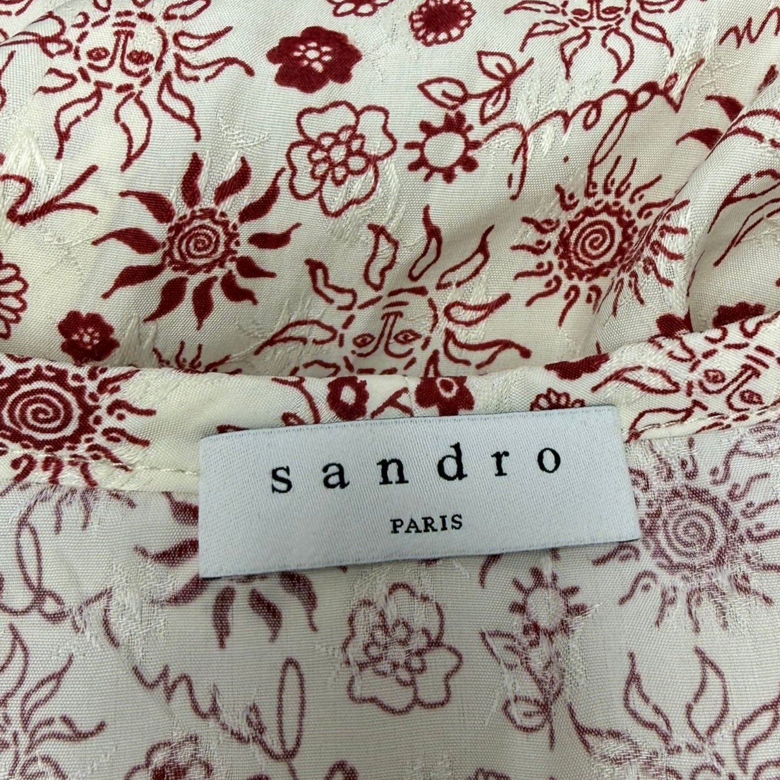 Sandro Trinidad Floral Wrap Front high/Low Dress Size 8 (38)