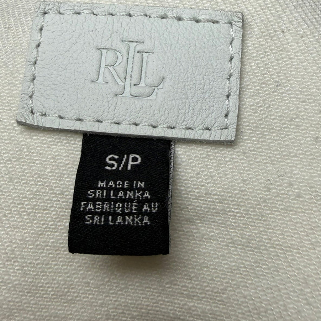 Lauren Ralph Lauren (LRL) White Distressed Denim Jacket Size Small
