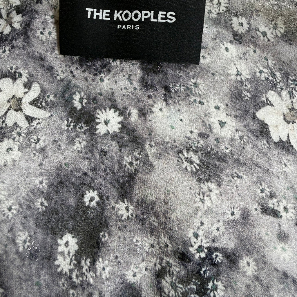 The Kooples Floral Ruffled Blouse Size Medium