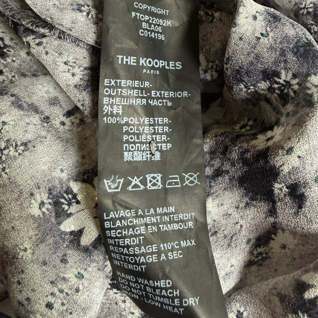 The Kooples Floral Ruffled Blouse Size Medium