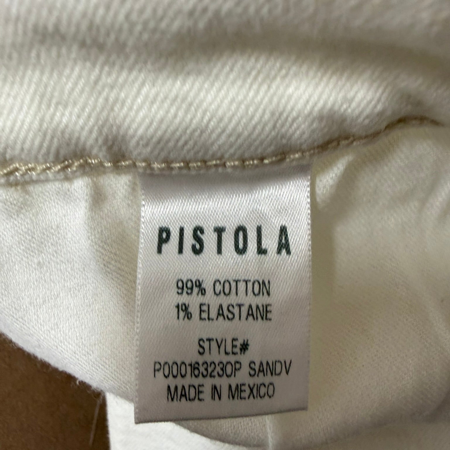 Pistola Off-White High Rise Straight Jeans Size 28