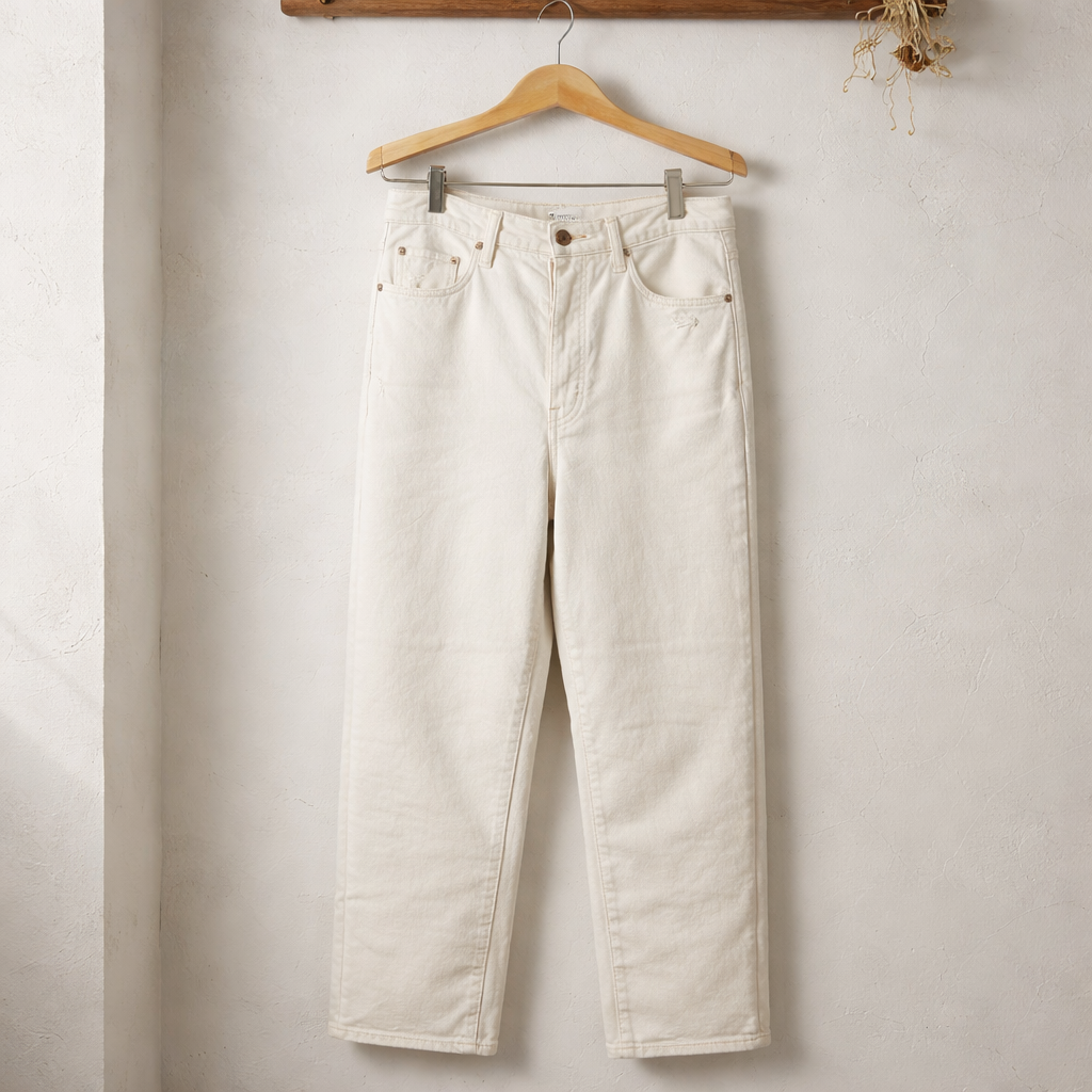 Pistola Off-White High Rise Straight Jeans Size 28