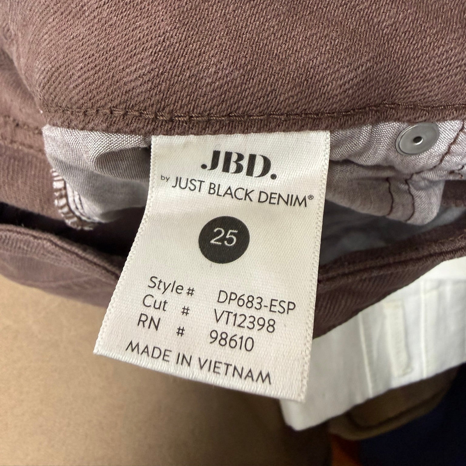 Just Black Denim (JBD) High Rise Raw Hen Jeans Size 25