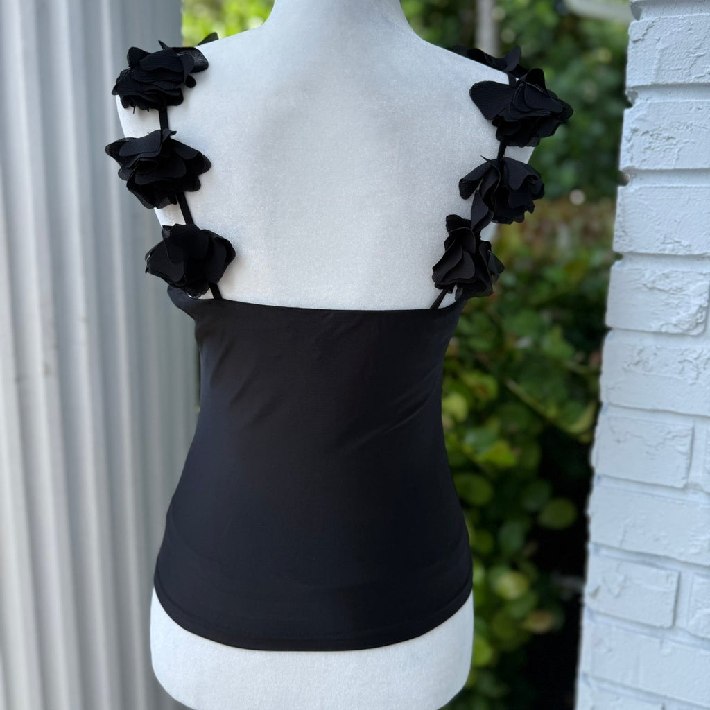 Endless Rose Rosette Shoulder Fitted Top Size Small