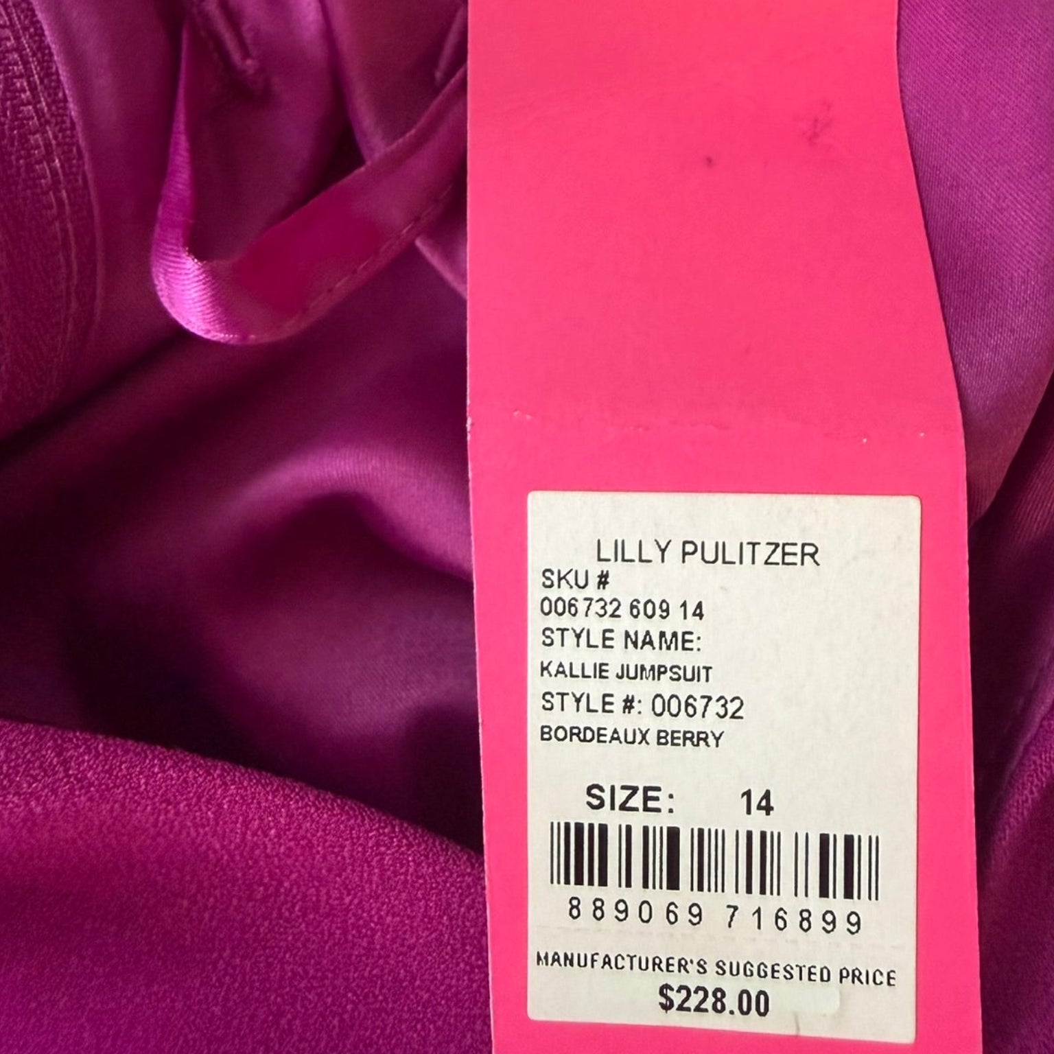 Lilly Pulitzer Kallie Ruffle Jumpsuit Size 14