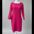 Diane von Furstenberg Hot Pink Lace Dress Size 12