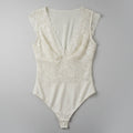 Popilush Floral Lace V-Neck Bodysuit Size XXL