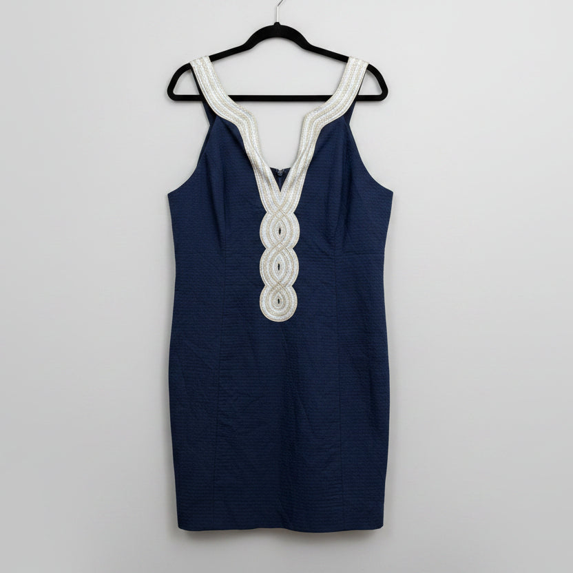 Lilly Pulitzer Valli Shift Dress Navy Size 16