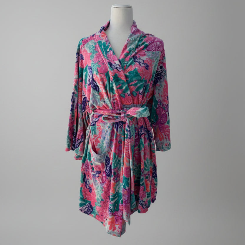 Lilly Pulitzer Printed Velour Robe Size XXL