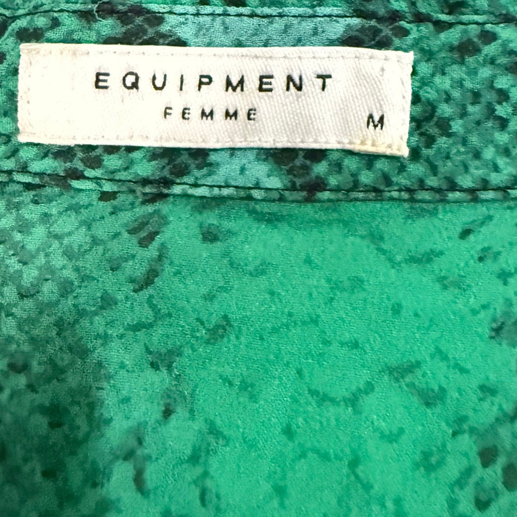 Equipment Femme Silk Snake Print Blouse Size Medium