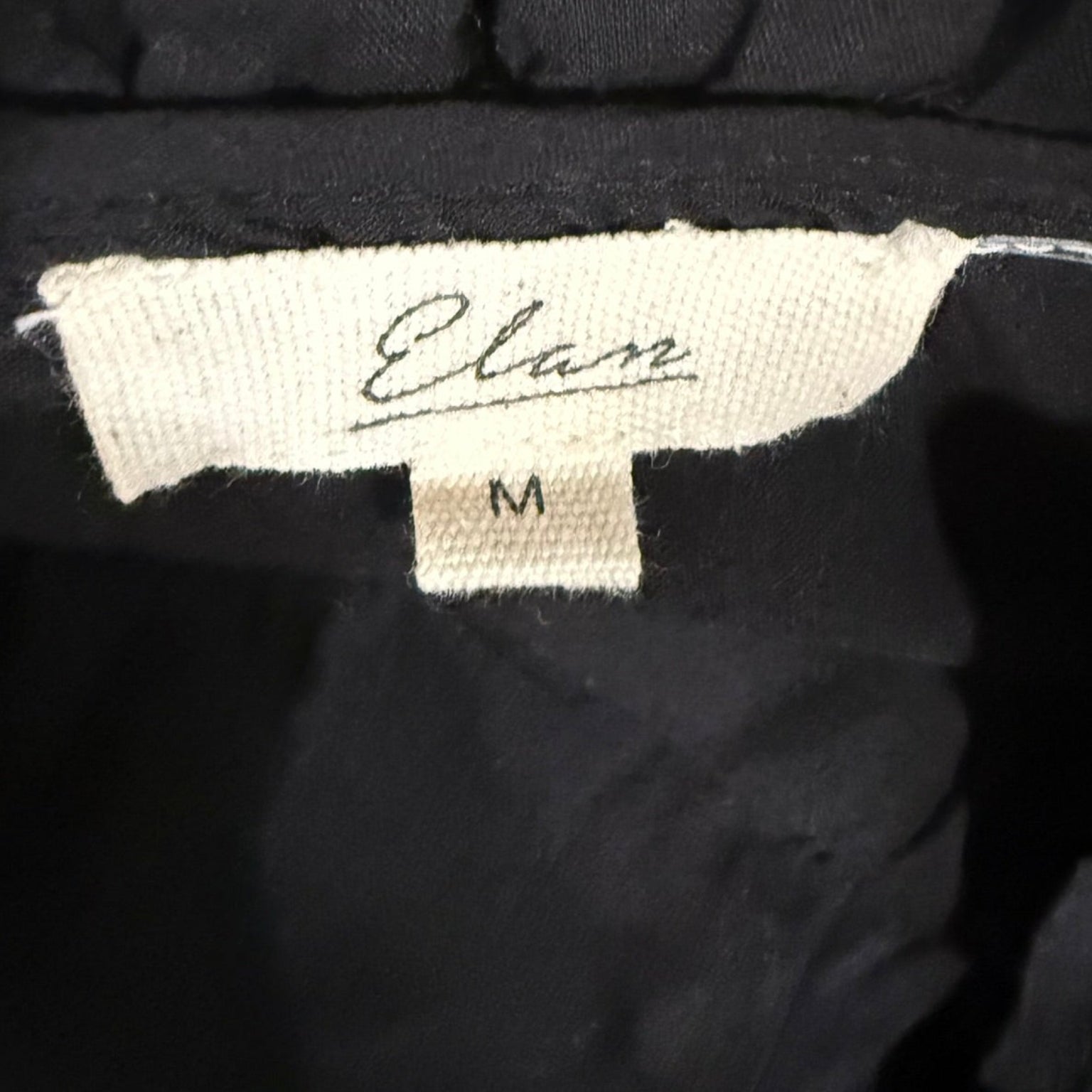 Elan Black Ruffle Cotton Shirt Dress Size Medium