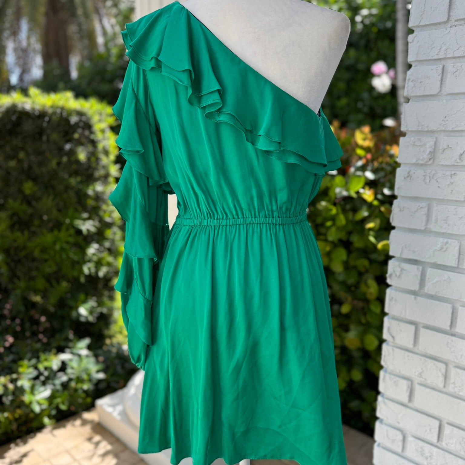 The Kooples Emerald Green Ruffled Dress Size 2