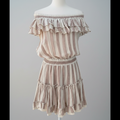 Misa Los Angeles Striped Ruffle Mini Dress Size Medium