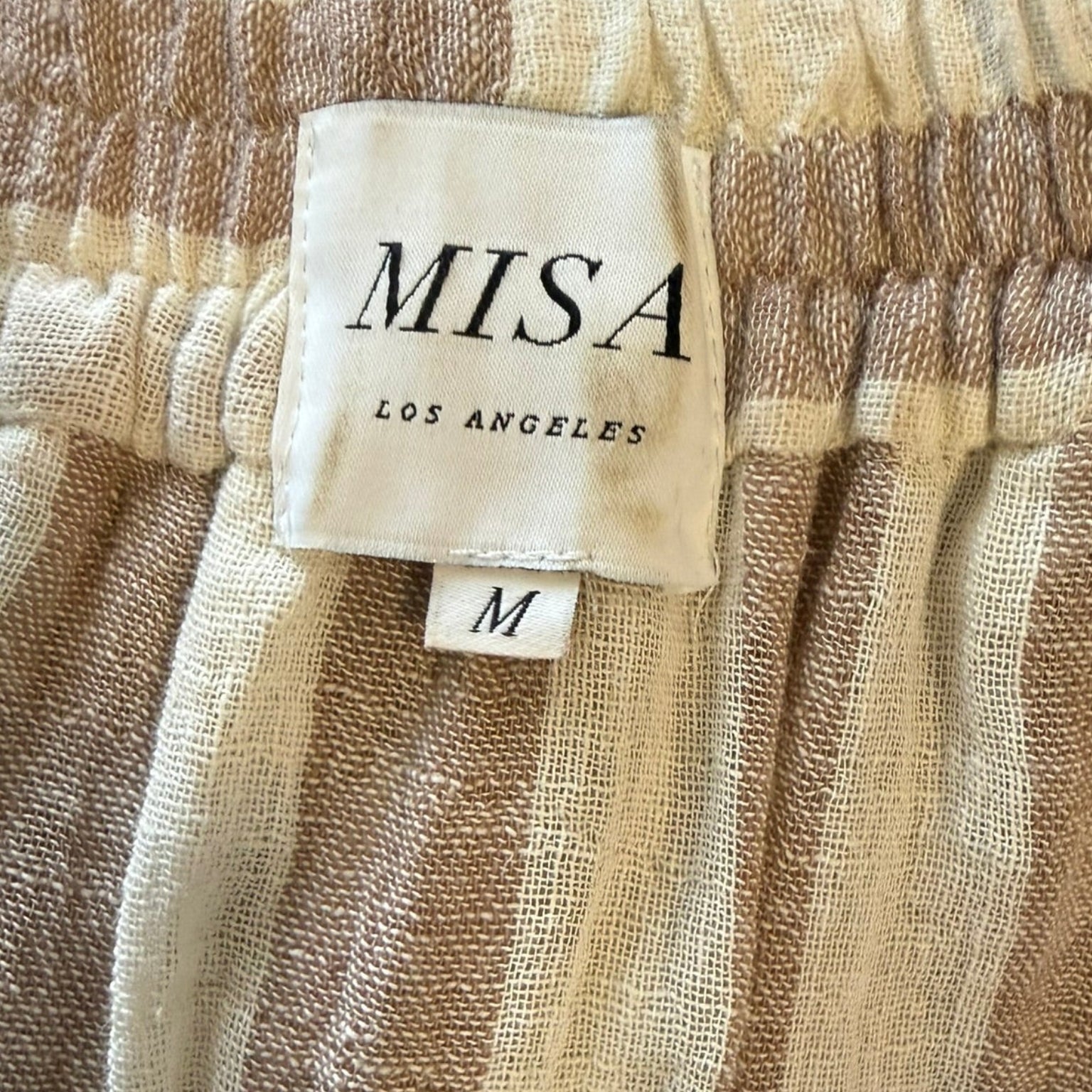 Misa Los Angeles Striped Ruffle Mini Dress Size Medium