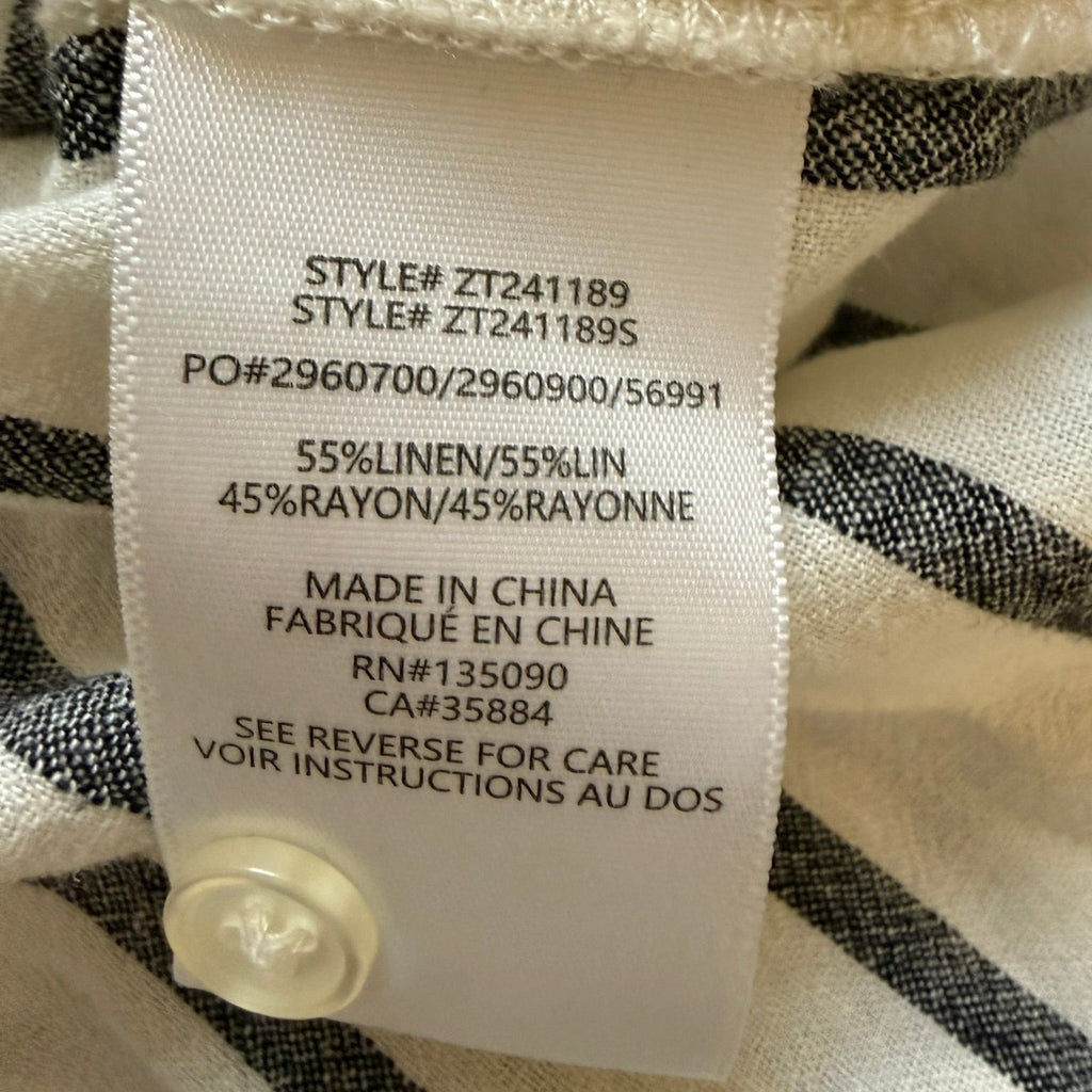 Z Supply Striped Linen-Blend Shirt Size XS