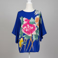 Hand Painted Floral Silk Kimono Top One Size