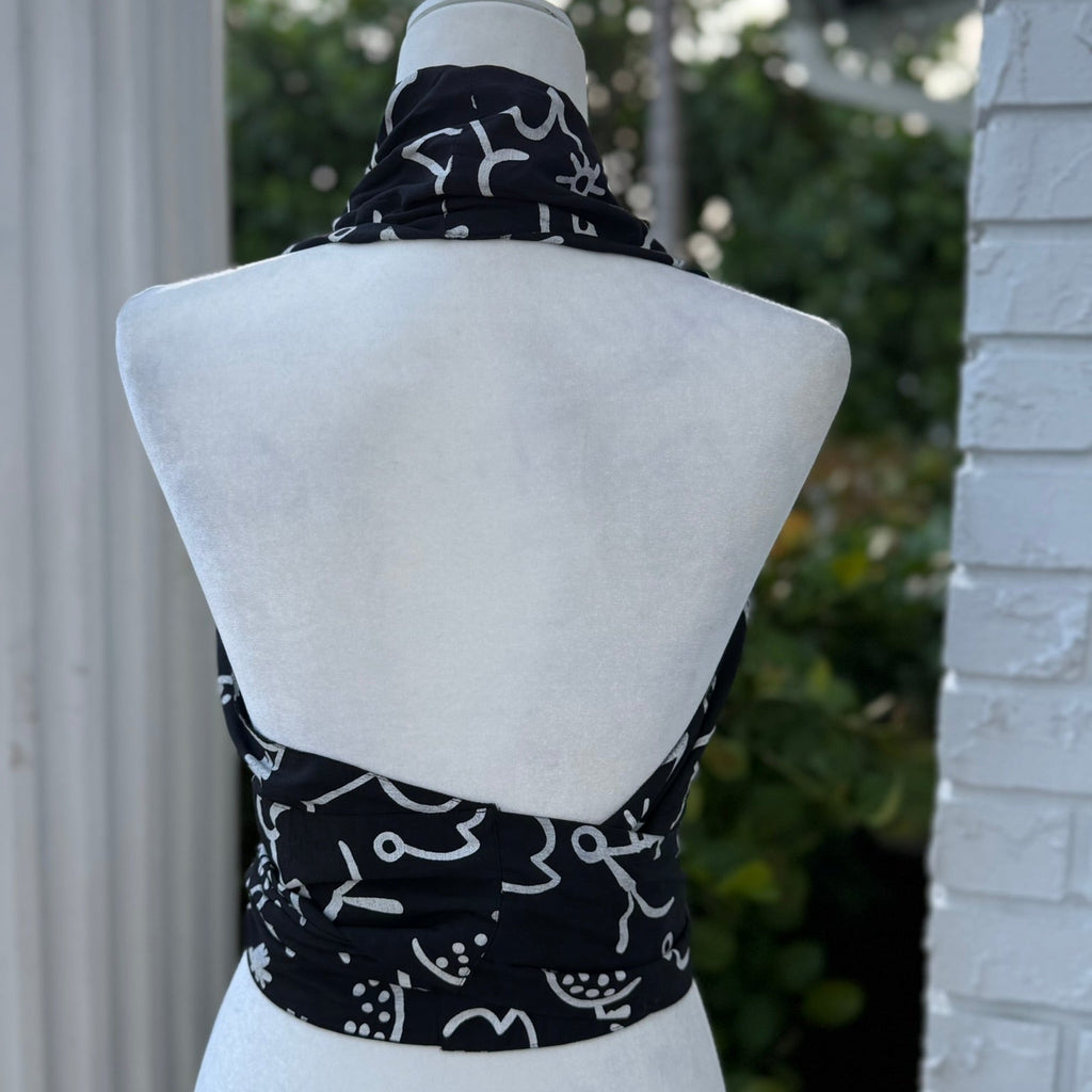 Comedia Printed Wrap Halter Top Size Small