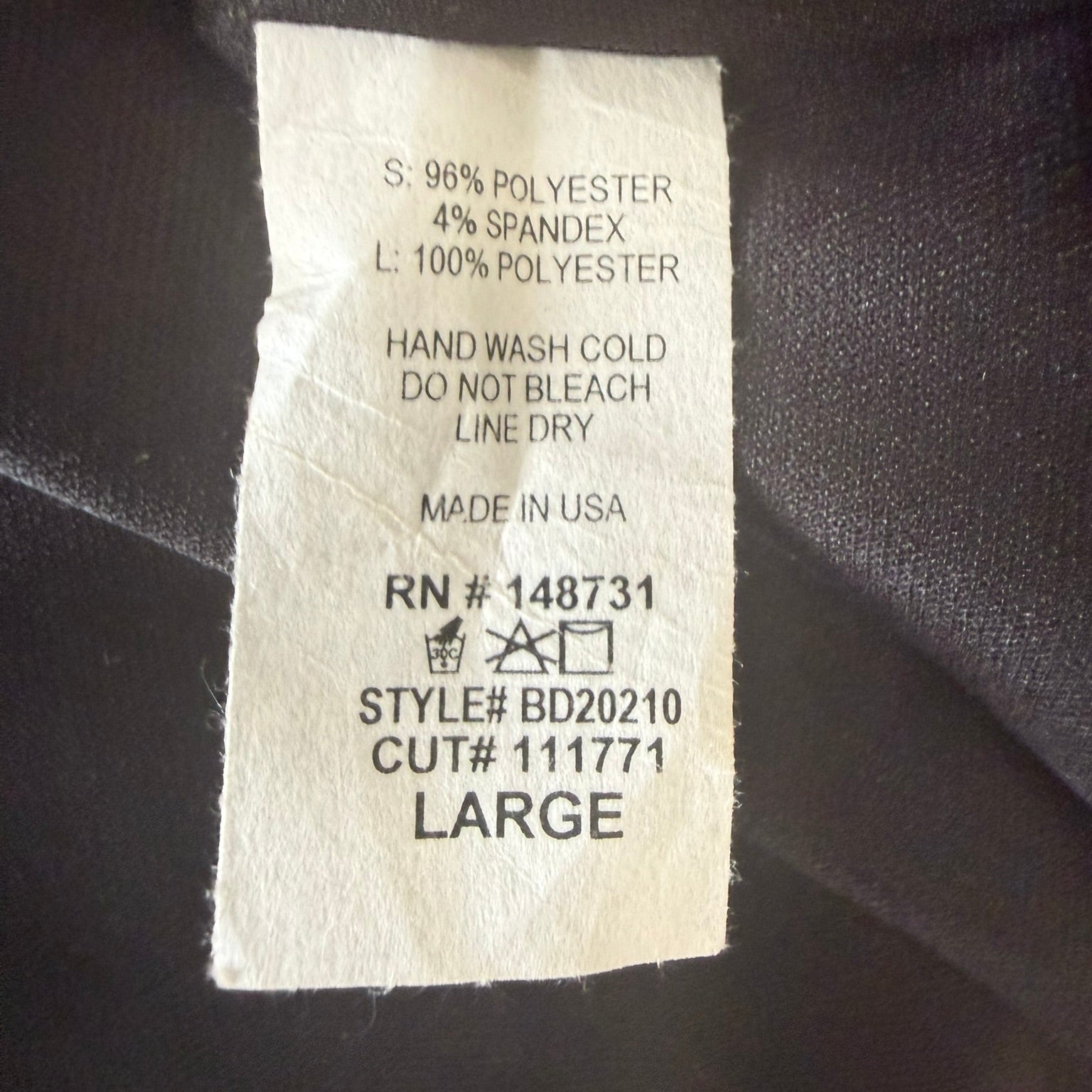Blue Blush One-Shoulder Black Dress Size Large