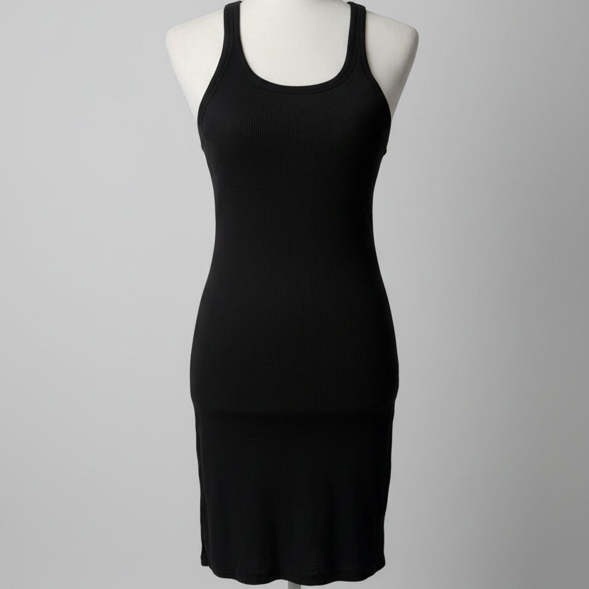 Z Supply Black Ribbed Tank Dress Size Small