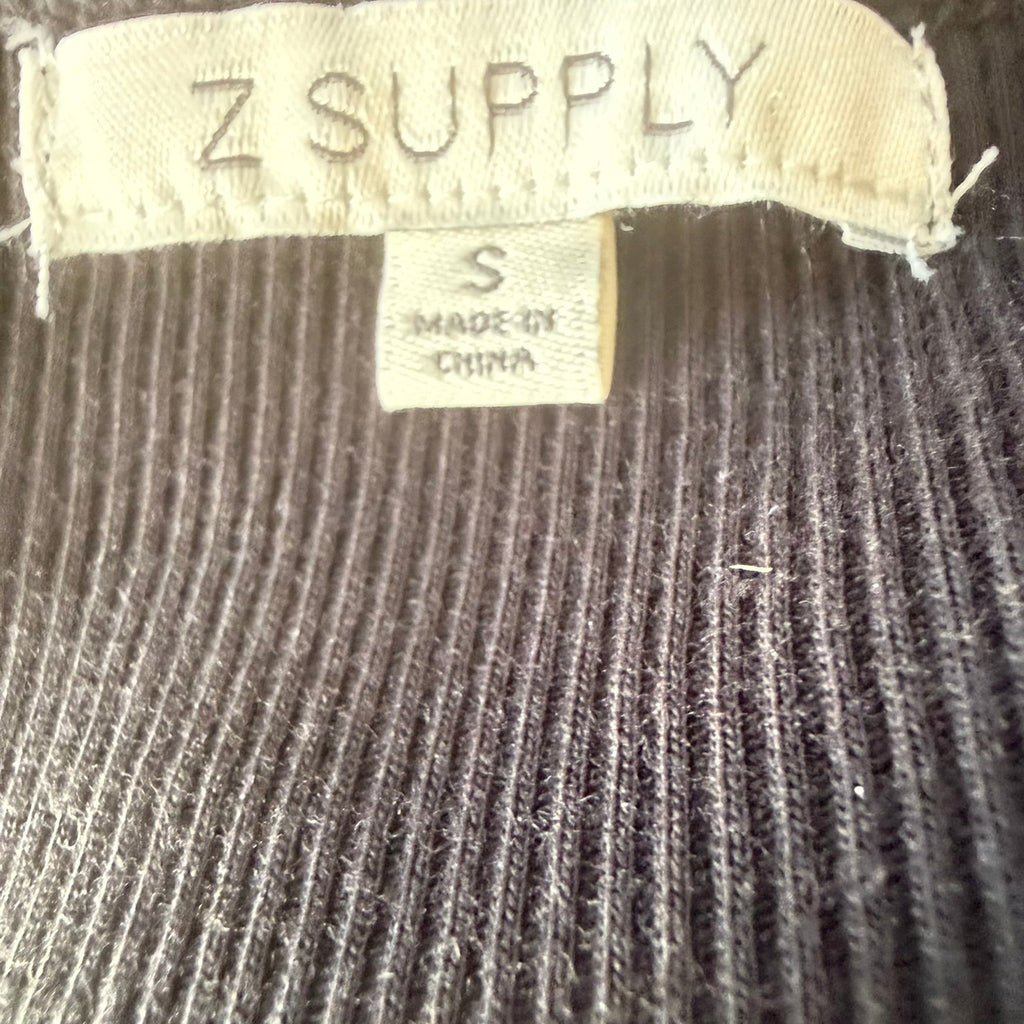 Z Supply Black Ribbed Tank Dress Size Small