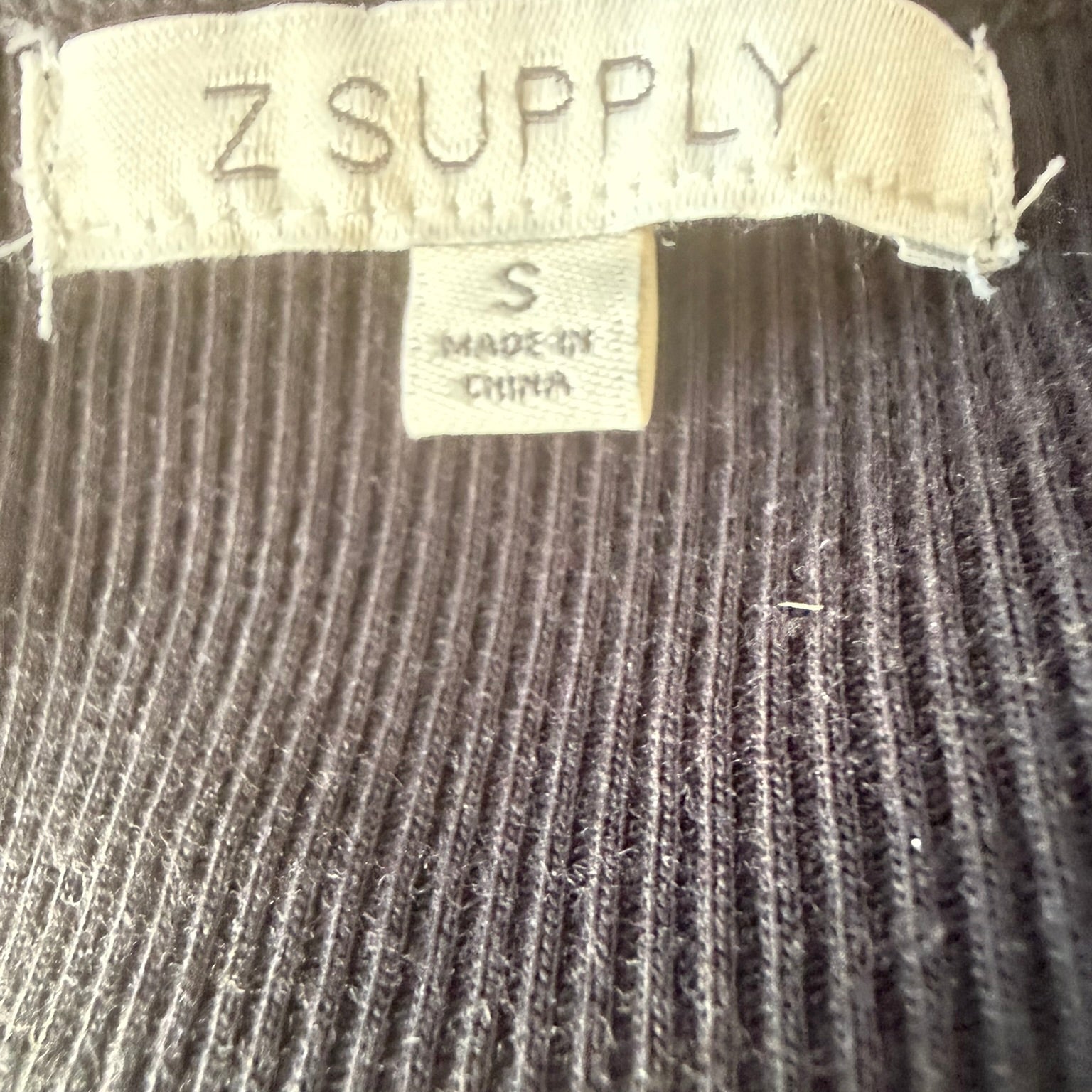 Z Supply Black Ribbed Tank Dress Size Small