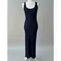 LA Made Navy Sleeveless Knit Maxi Dress Size Small