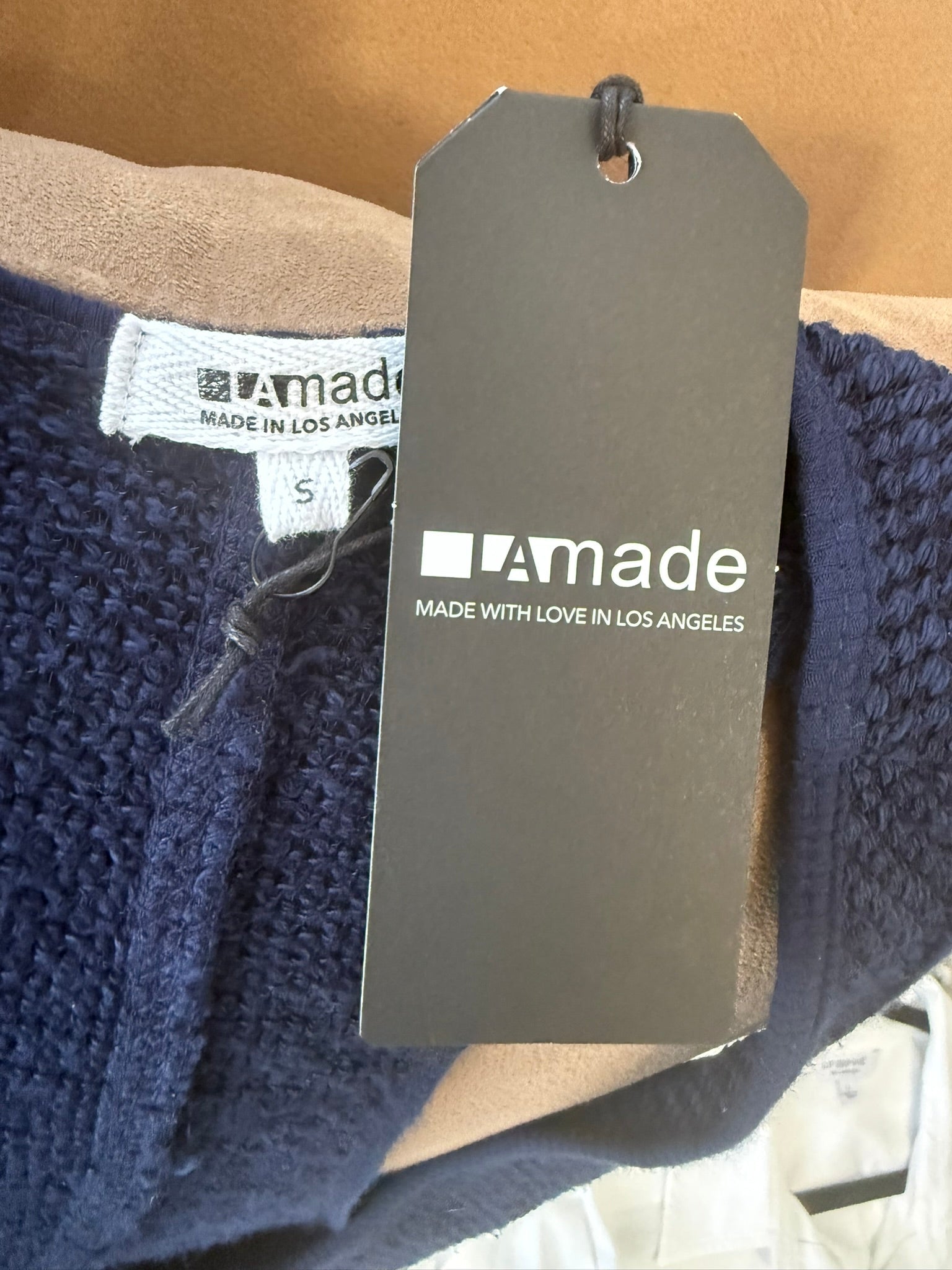 LA Made Navy Sleeveless Knit Maxi Dress Size Small