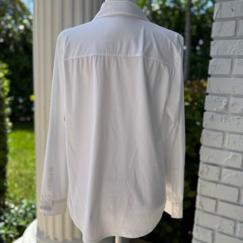 Liverpool Los Angeles White Button-Down Shirt