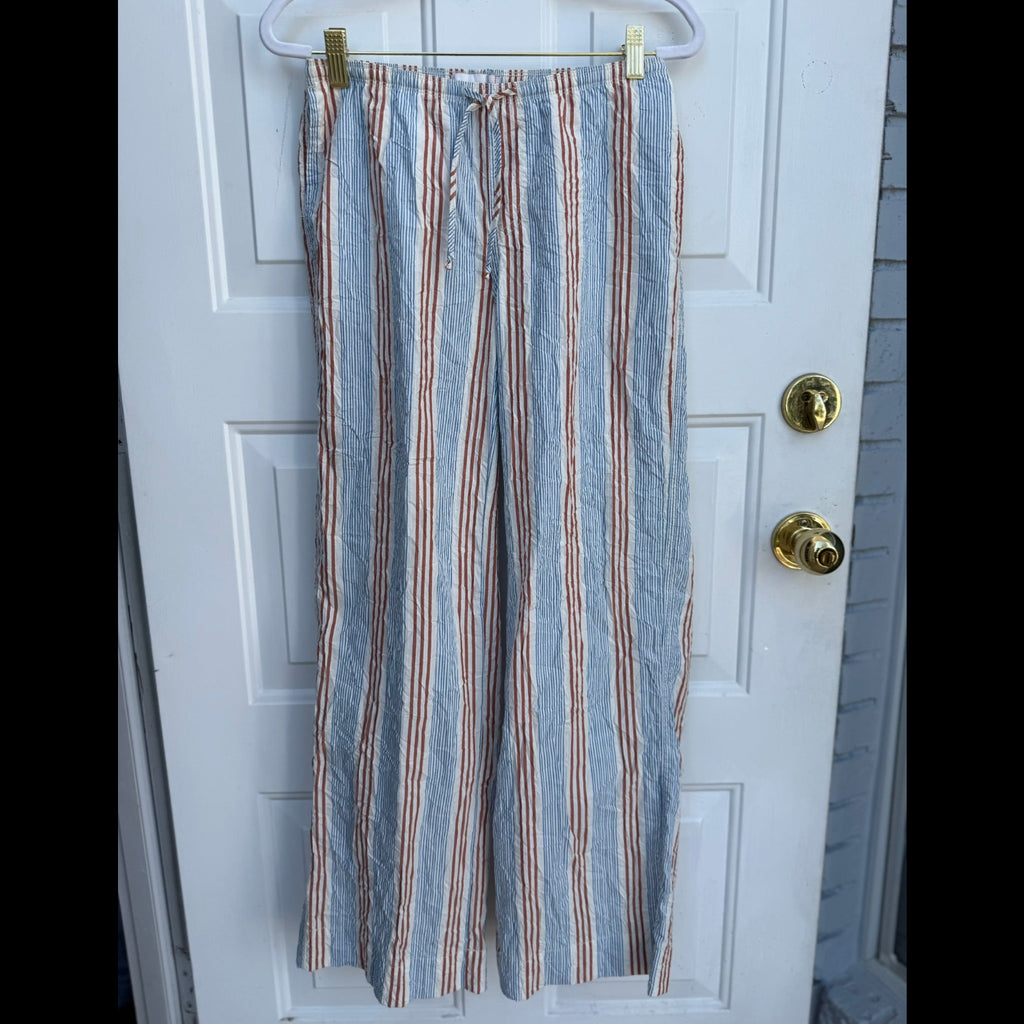BDG Seersucker Striped Pull-On Trousers Size XS