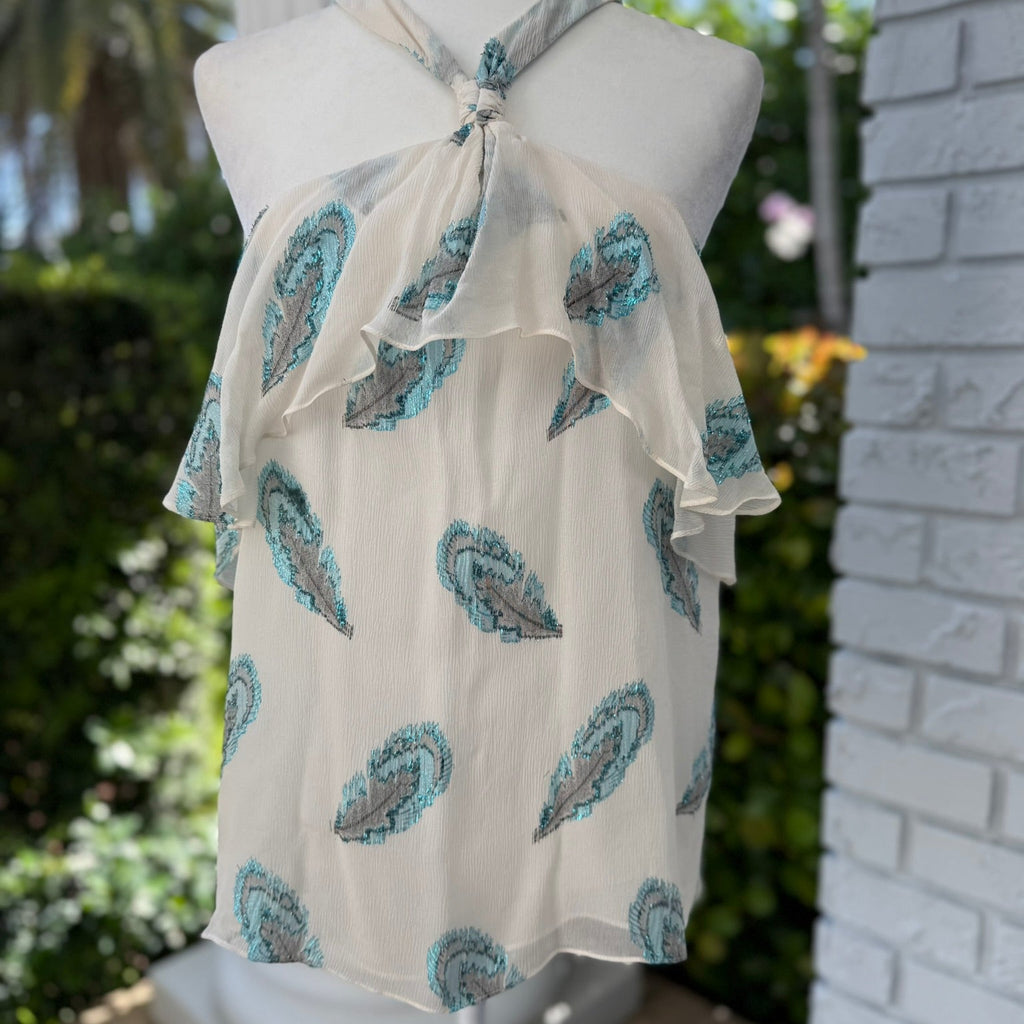 Ramy Brook Aviana Silk Halter Top Size Medium