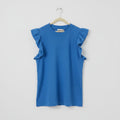 Nation LTD Ruffle Sleeve Tee Size Small