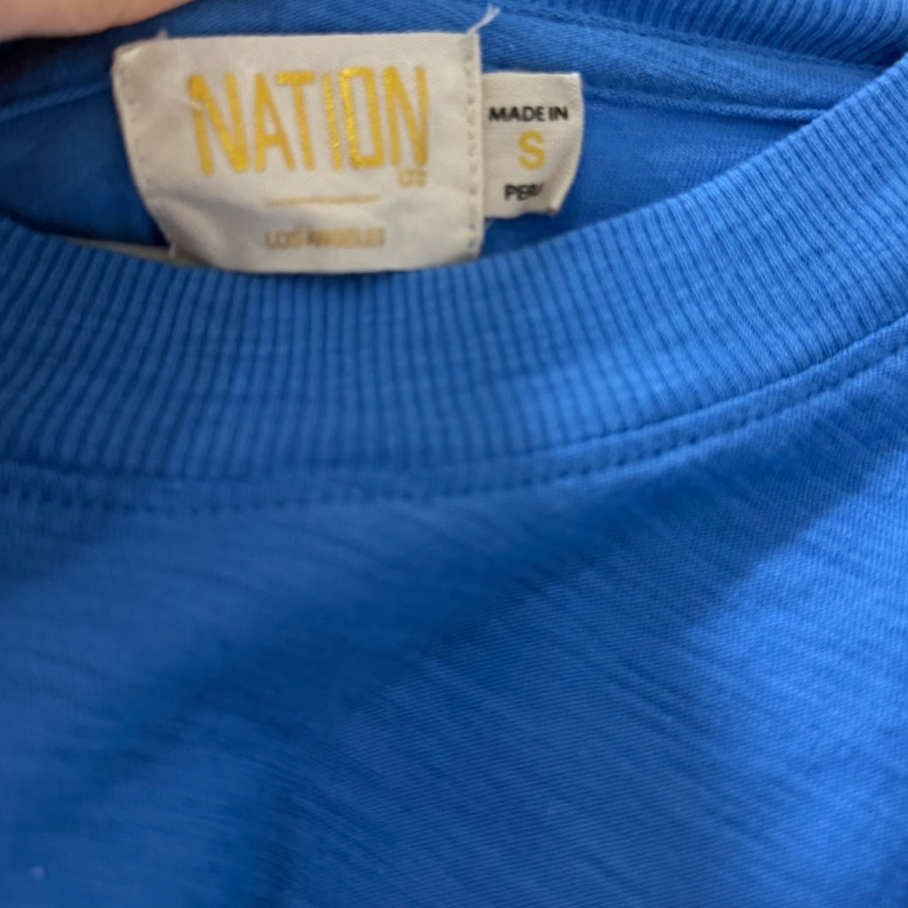 Nation LTD Ruffle Sleeve Tee Size Small