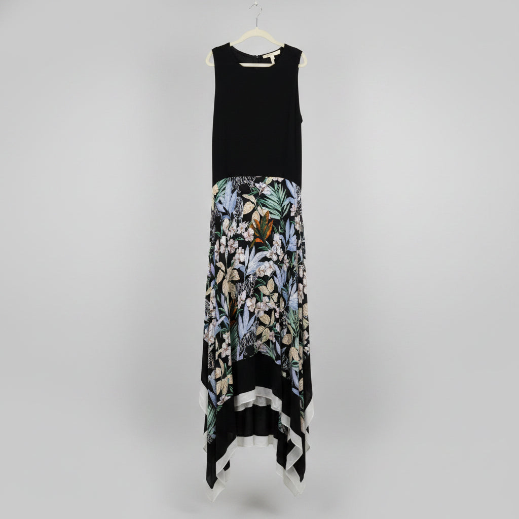 Maje Floral Print Handkerchief Hem Dress Size 38 (M)