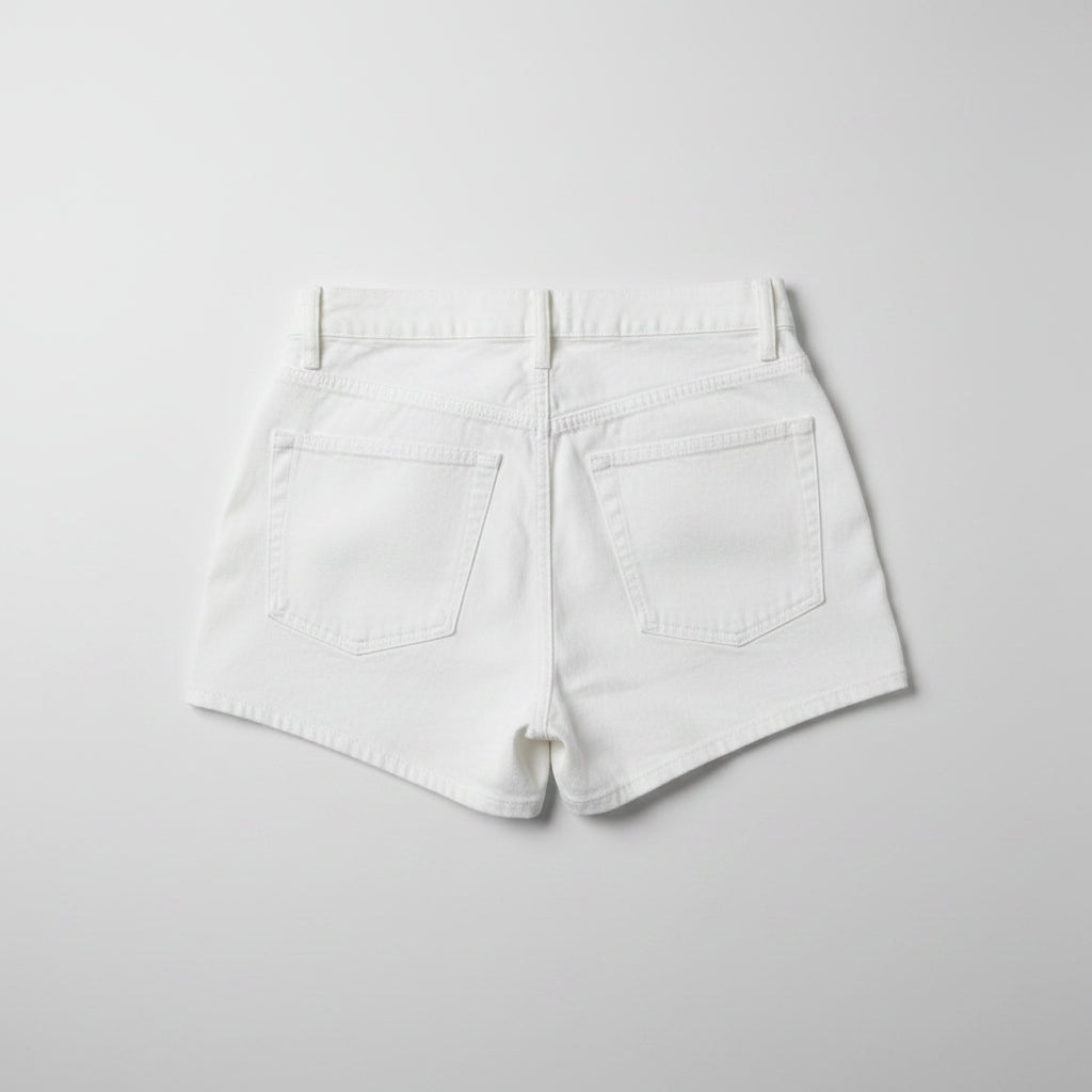 Uniqlo High Rise White Denim Shorts Size 25