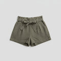 L'Agence Linen Paper Bag Waist Shorts Size 24