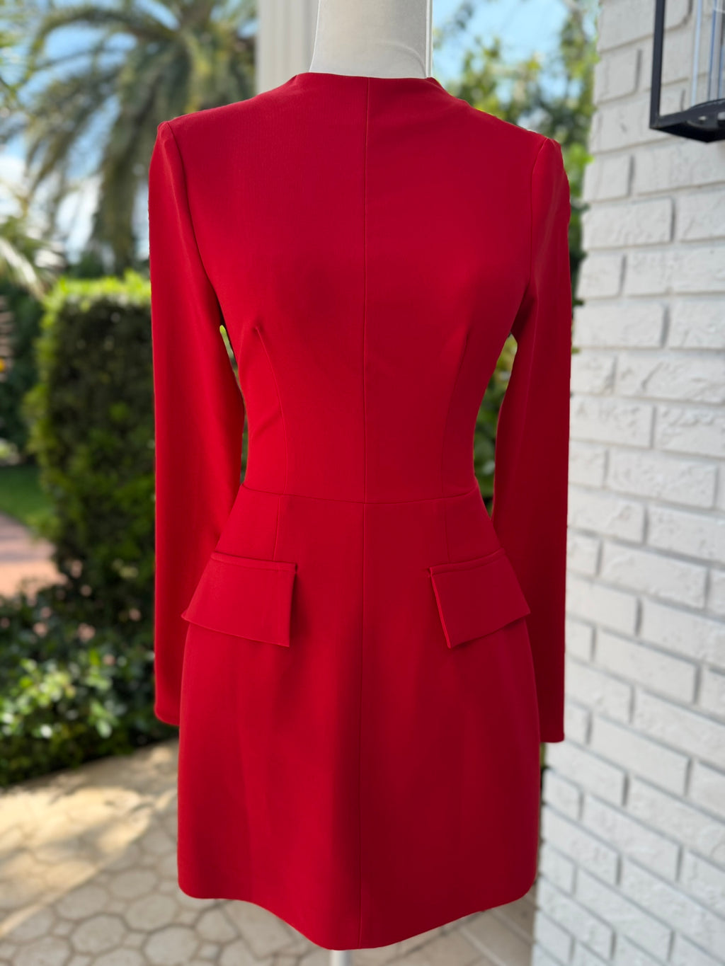 Commense Minimalist Plain Mock Neck Dress Size XS
