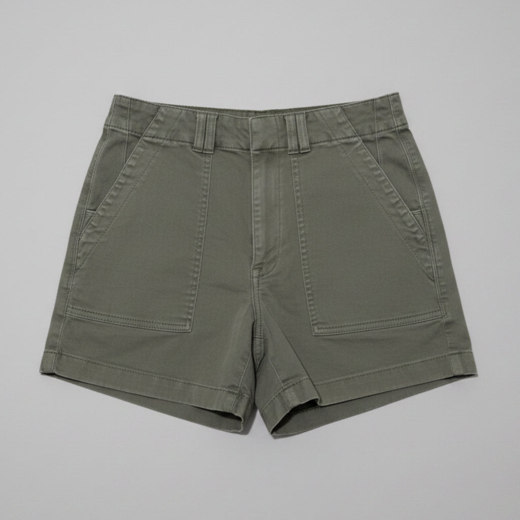 Pistola Olive Utility Denim Shorts Size 26
