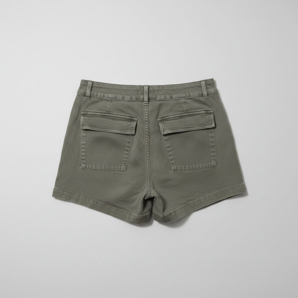 Pistola Olive Utility Denim Shorts Size 26