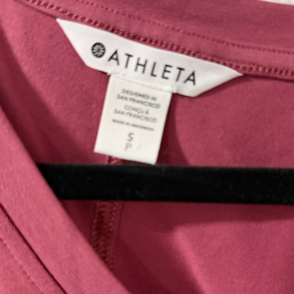 Athleta Ruched V-Neck T-Shirt Dress Size Small