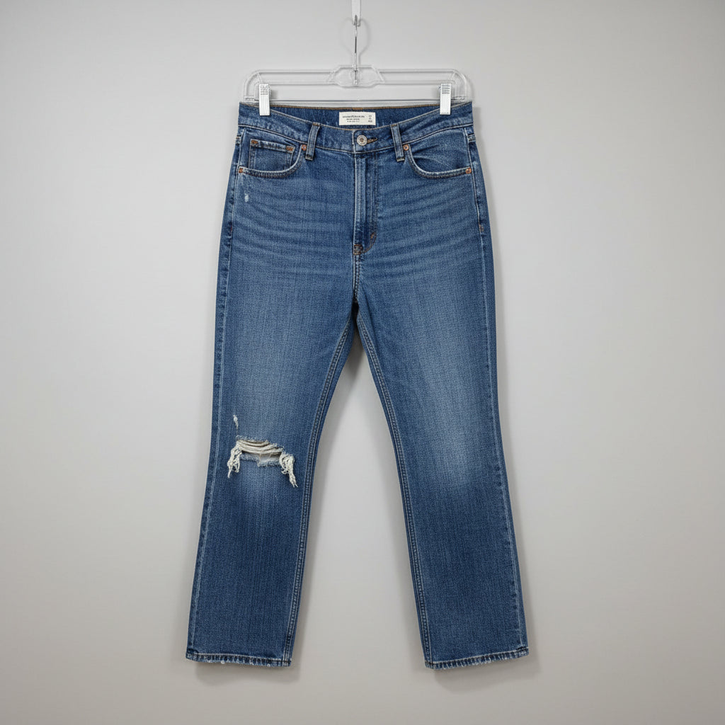 Abercrombie & Fitch Ultra High Rise Ankle Straight Jeans Size 27