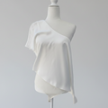 Sadie & Sage One-Shoulder White Bodysuit Size XS